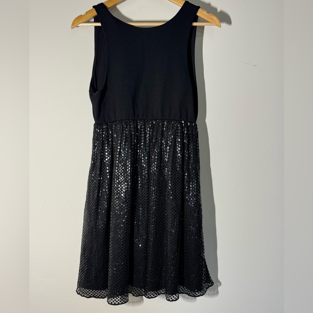 Alice + Olivia Black Sequin Fit & Flare Dress | Size M - Picture 8 of 8